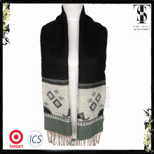 100% Acryl klassischen Winter weichen Schal Jacquard Männer Schal